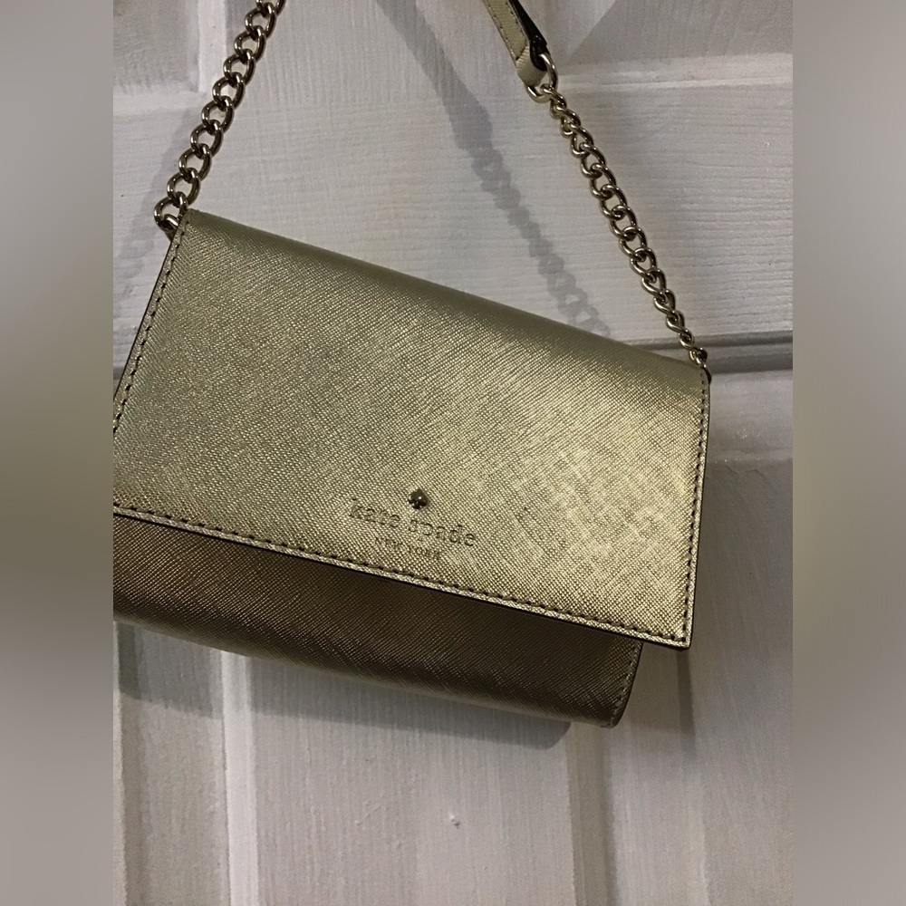 Kate Spade Metallic Gold Crossbody Bag - Picture 3 of 3